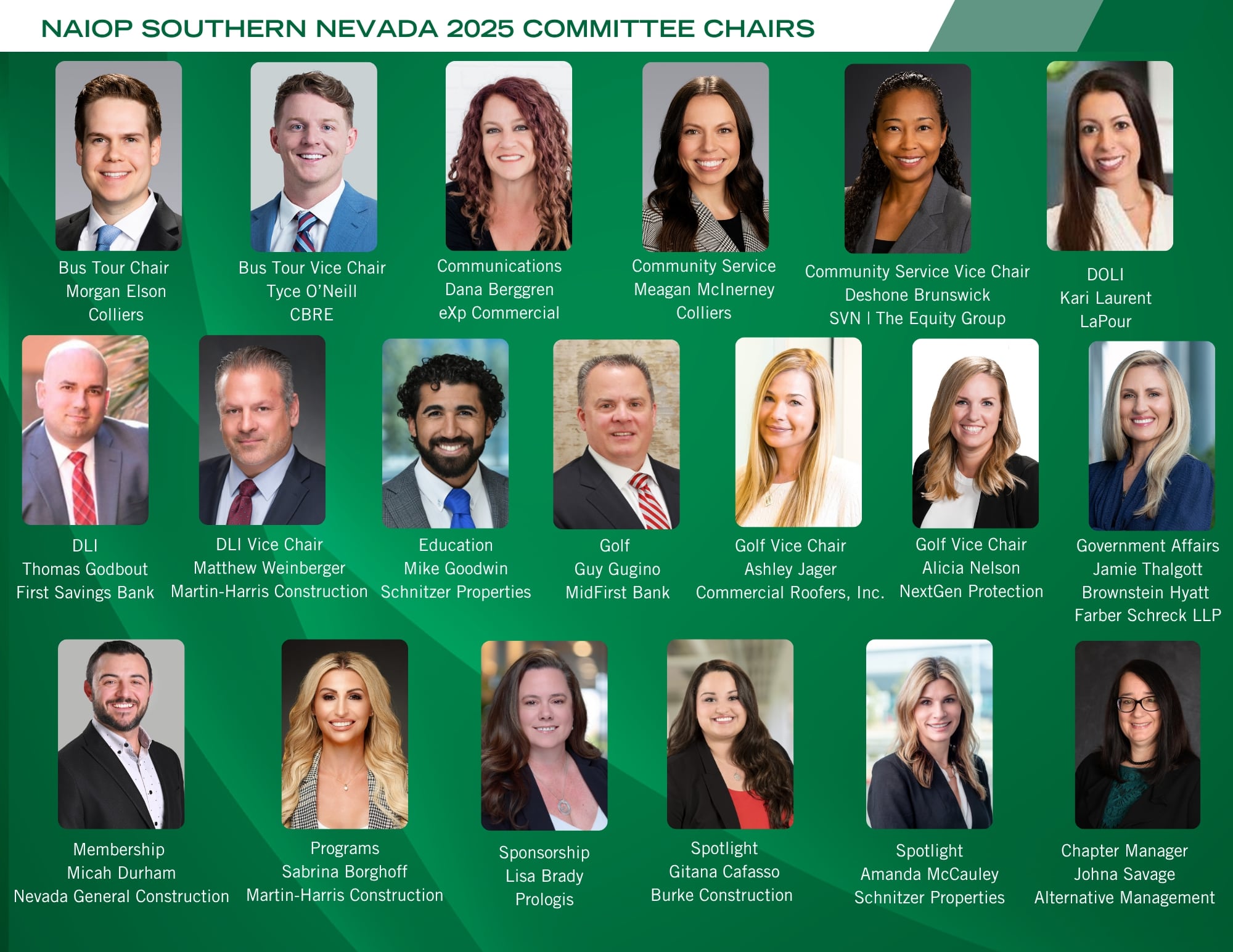 NAIOP Southern Nevada 2025 Committee Chairs